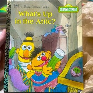 Brand New Vintage A Little Golden Book Sesame Street What’s Up In The Attic